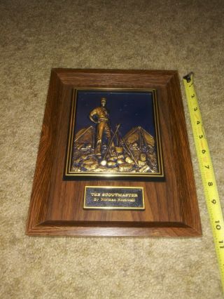 Norman Rockwell " The Scoutmaster " 3d Sculpture Wall Plaque Bsa Boy Scouts Art