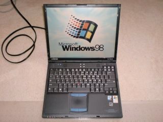 Vintage Hp Compaq Evo N610c Laptop Windows 98 Se Gaming Serial Port,  Great