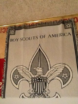 Afghan - " Boy Scouts Of America / Founded 1910 " - Bsa G&w/ 9 - 25