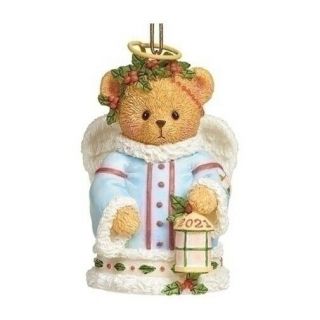 Cherished Teddies Nib Annual 2021 Dated Teddy Bear Angel Bell Ornament 134207
