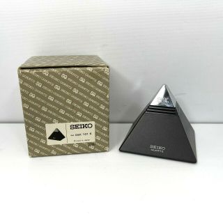 Vintage Seiko Qek101k Pyramid Talking Alarm Clock With Box -