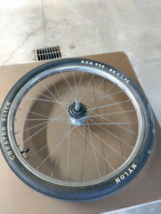 Murray 3 Speed 24 " Rear Wheel With Cheater Slick Tire