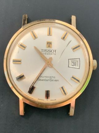 Vintage Tissot Seastar Seven Gold Filled Automatic Mens Watch