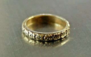 Vintage Solid 10k Yellow Gold Band Baby Child Ring Size: 0