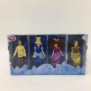 Disney 5” Mini Doll Set Princess Cinderella Prince Charming Step Sisters Rare