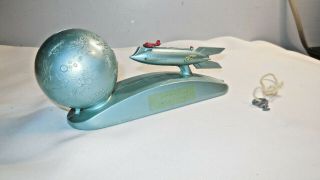 Vintage Duro Mold Strato Die Cast Rocket To The Moon Mechanical Bank