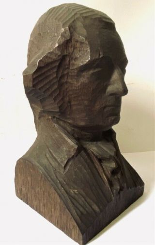Antique Carved Wood Bust Of President George Washington,  C.  1880 - 1900