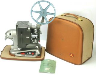 Vintage 1957 Bolex Paillard M8 8mm Movie Projector W/ Case - Complete