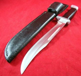 Vintage Buck 120 Usa 1972 - 1986 Fixed Blade Bowie Hunting Knife W/og Sheath