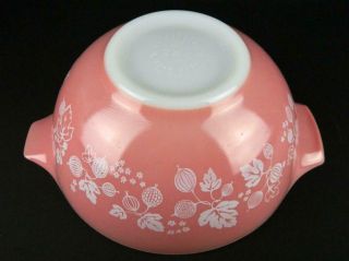 Vintage Pyrex Glass Pink Gooseberry 442 Cinderella Nesting Mixing Bowl 1 1/2 Qt