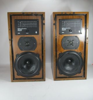 B&w Loudspeakers Dm5 Classic Vintage Hifi Wood Case Speakers