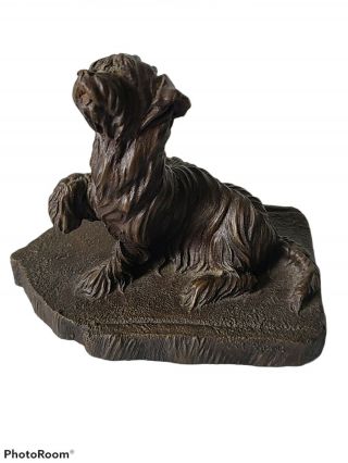 Heredities Cold Cast Bronzed Resin Skye Terrier Greyfriars Bobby