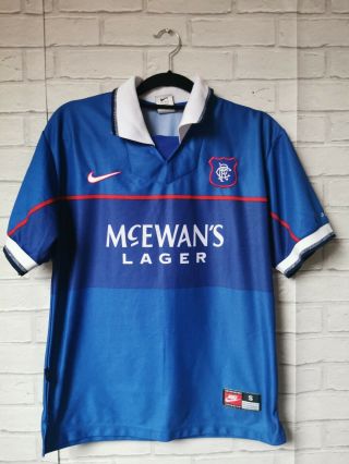 Glasgow Rangers 1997 - 1998 Home Nike Vintage Football Shirt Adult Small