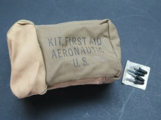 Ww2 Aircraft First Aid Kit Pouch & Mounting Hardware -