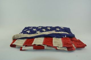 Vtg Defiance American Cloth 50 Star Flag 100 Cotton Stains