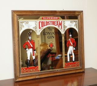 Vintage Coldstream London Gin Advertising Mirror