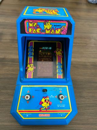 1981 Ms.  Pac Man Coleco Table Top Vintage Mini Arcade - &