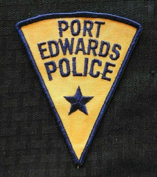 1960s " Port Edwards Police " Wood County Wi Wisconsin Not State Or Sheriff Patch