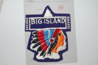 Boy Scout Camp Big Island Blue Felt Camp Patch 14