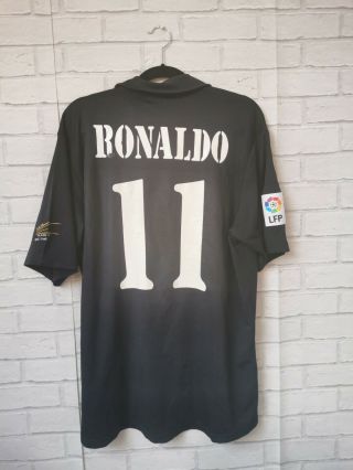 Real Madrid 2002 - 03 Away 11 Ronaldo Vintage Centenary Adidas Shirt (l)