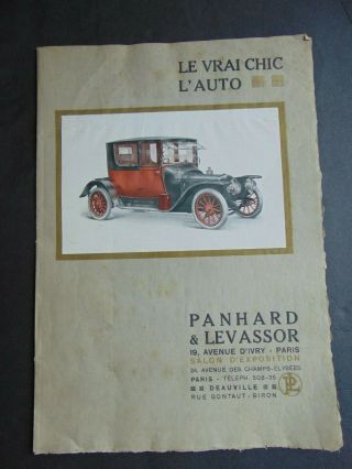 C.  1913 Panhard & Levassor Automobile Large Auto Dealers Brochure