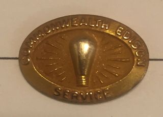 1948 Vintage 14k Gold Commonwealth Edison Service Award Pin 2.  7 Grams