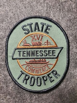 Tennessee Highway Patrol Green And Black Utility Uniform Patch