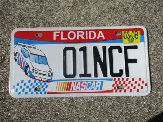 Florida 2008 Nascar License Plate 01ncf