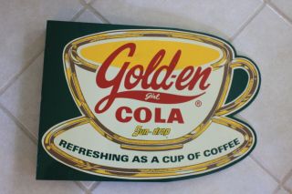 Vintage Golden Girl Cola,  Sun - Drop Advertising Flange Sign,  Stout Marketing
