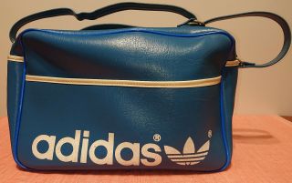 Adidas Sport Gym Shoulder Bag Made In Yugoslavia Art.  4035 Blue Vintage 70 