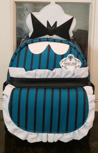 Disney Parks Loungefly Haunted Mansion Ghost Host Backpack.  With Tags.