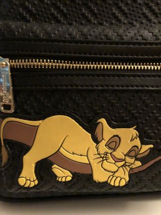Disney Loungefly Mini Backpack Sleeping Simba Lion King Debossed Textured 2