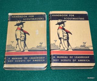 Boy Scout Handbook For Scoutmasters - Volumes 1& 2 - 1938 & 1942