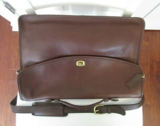 Vtg Coach Brown Leather Lexington Briefcase Messenger Laptop Bag 5265 USA EUC 2