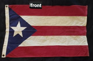 Old Vintage Cotton 2 X 3 Puerto Rican Rico Stitched 1 Star 5 Stripes Flag