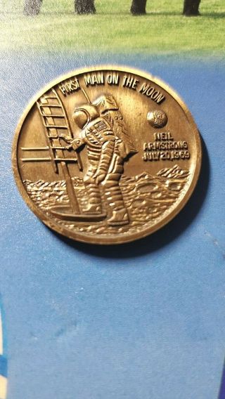 Vintage Scarce Apollo Space Mission 1969 First Man On The Moon Token/coin/medal