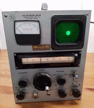 Vintage Radio Specialty Rs Fm Deviation Meter -