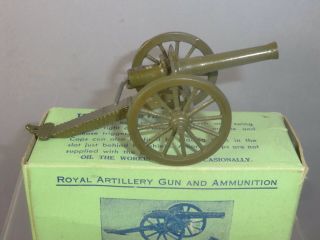 Vintage Britains Model No.  1263 Royal Artillery Gun (shell Firing) Mib
