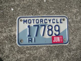 Rhode Island 1999 Wave Motorcycle License Plate 17789