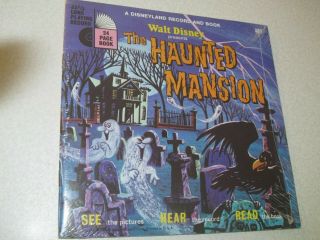 The Haunted Mansion Read Along Story Book & Vinyl Record Disney Nip