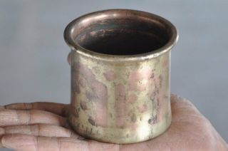 1930 ' s Old Brass & Copper Work Holy Water Pot,  Rich Patina 3