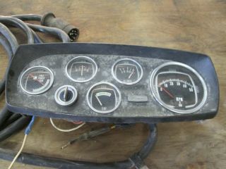 Vintage Mercruiser Instrument Guage Cluster With Wiring Harness 1970 120 Hp Inbo