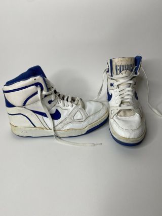 Vintage 80’s Nike Air Delta Force Shoes - High Top - Blue Size 10 Men’s Sneakers