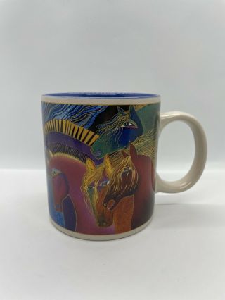 2014 Laurel Burch Artistic Multi Colored Mustang Mares Horse Coffee Mug Cup
