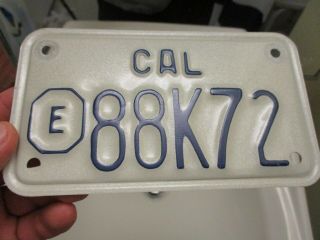 A,  Nr 1990s California Exempt Motorcycle License Plate Harley Davidson