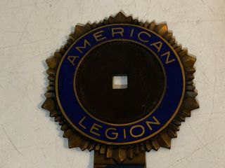 Vintage American Legion Enamel License Plate Toppers Badges 40 8 3