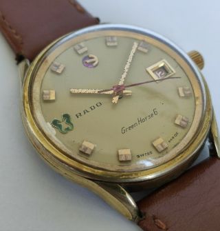 Vintage RADO Green Horse 6 Date Automatic Watch 3