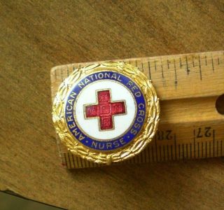 Vintage American National Red Cross Nurse Pin 101741 Wwii 1942 Enamel