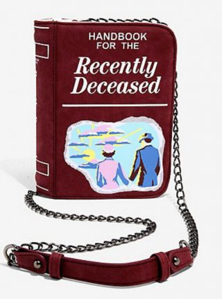 Beetlejuice Handbook For The Recently Deceased Book Crossbody Shoulder Bag