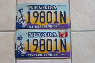 Nevada 125 Years Of Vision License Plates 19801n
